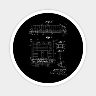 Gondola Railway Car Vintage Patent Hand Drawing Magnet